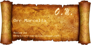 Orr Marcella névjegykártya
